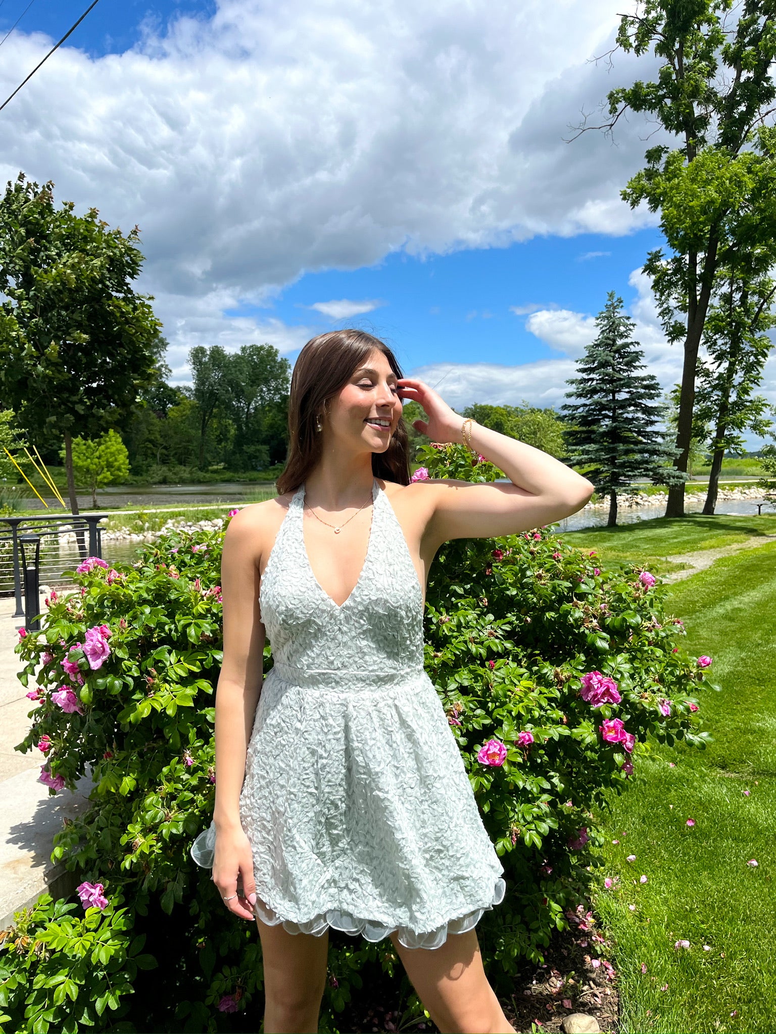 hazy blue dress Folk Saint Sienna Hazy Mini Dress
