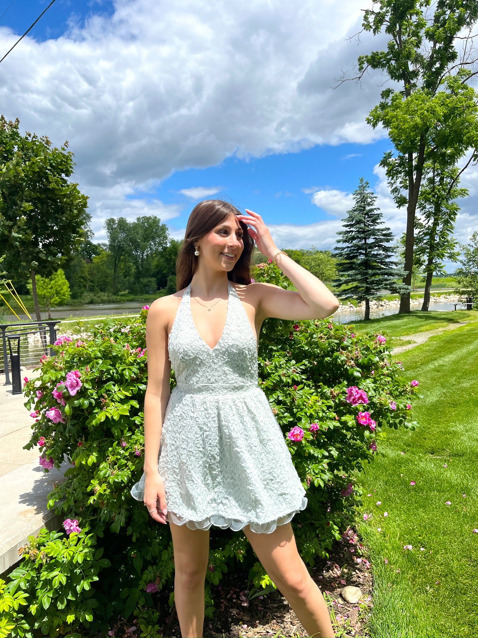 Hazy Blue Mini Dress | Element Style Hazy Blue Mini Dress | Element Style